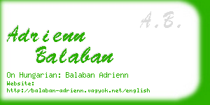 adrienn balaban business card